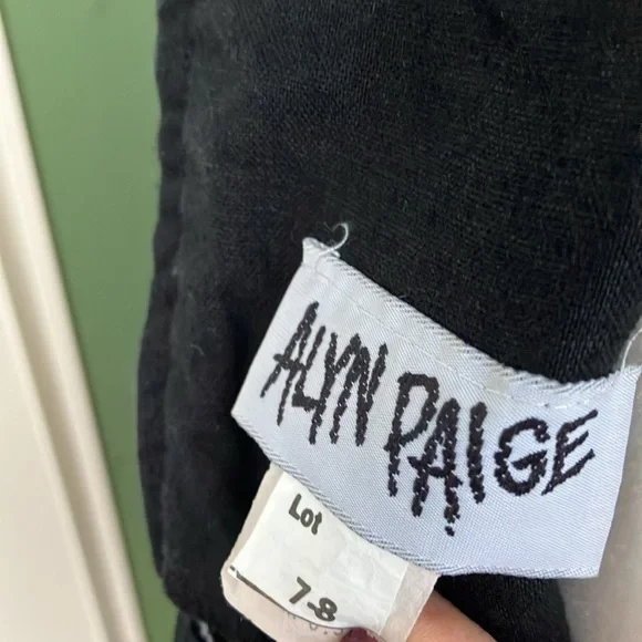 Vintage 80s Black and White Striped Mini Dress - Picture 7 of 8